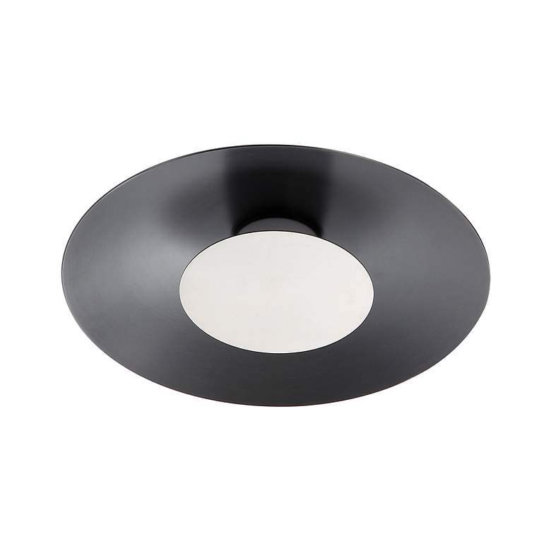 Image 3 Luma LED Flush Mount - 12" in Graphite with Sand Nickel Shade more views