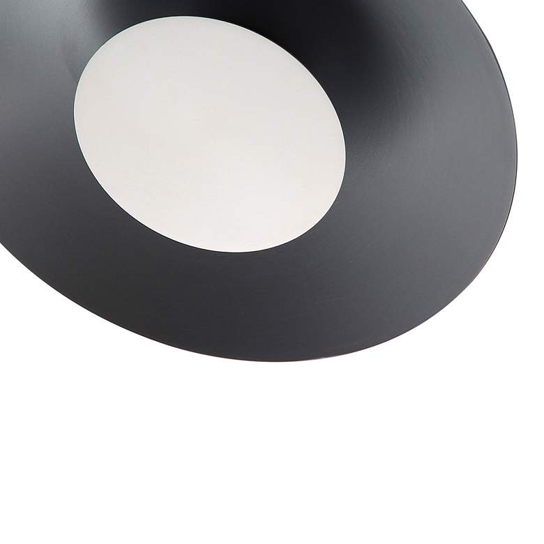 Image 6 Luma LED Flush Mount - 12" in Graphite with Sand Nickel Shade more views