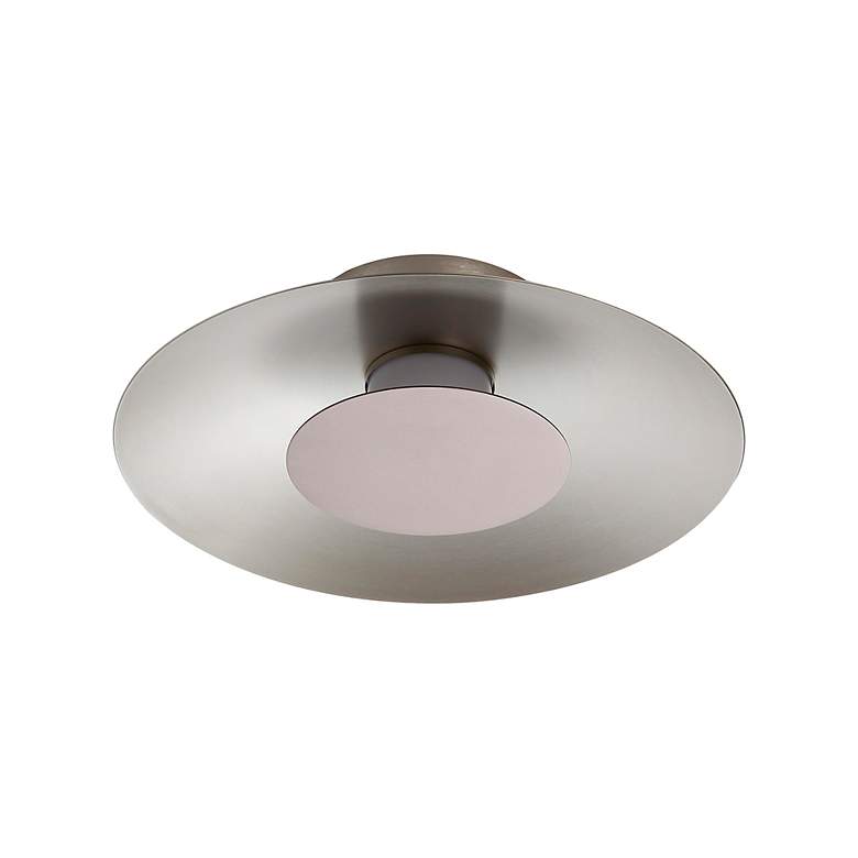 Image 4 Luma LED Flush Mount - 12" in Sand Nickel with Coffee Silver Shade more views