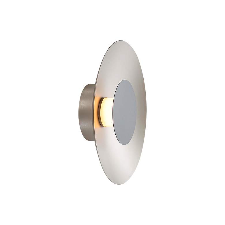Image 3 Luma LED Flush Mount - 12" in Sand Nickel with Graphite Shade more views