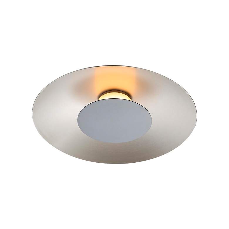Image 4 Luma LED Flush Mount - 12" in Sand Nickel with Graphite Shade more views
