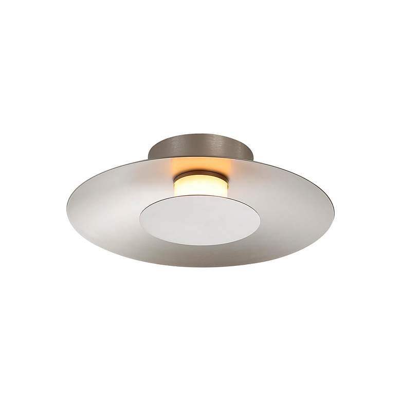 Image 2 Luma LED Flush Mount - 12" in Sand Nickel with Sand Nickel Shade more views
