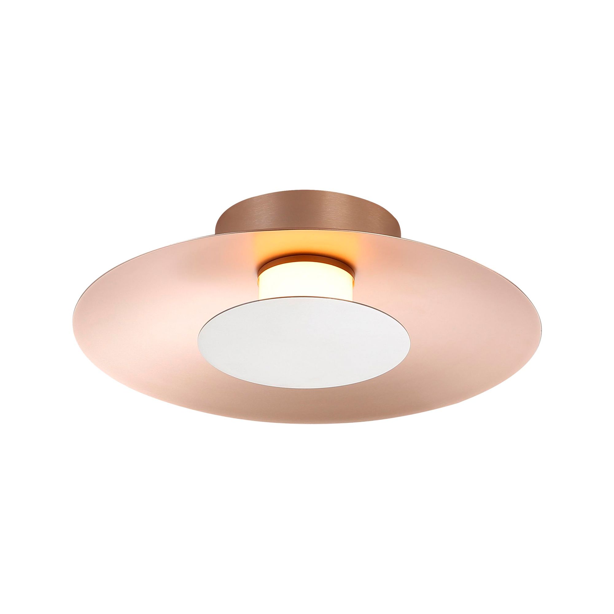 Image 2 Luma LED Flush Mount - 12" in French Gold with Sand Nickel Shade more views