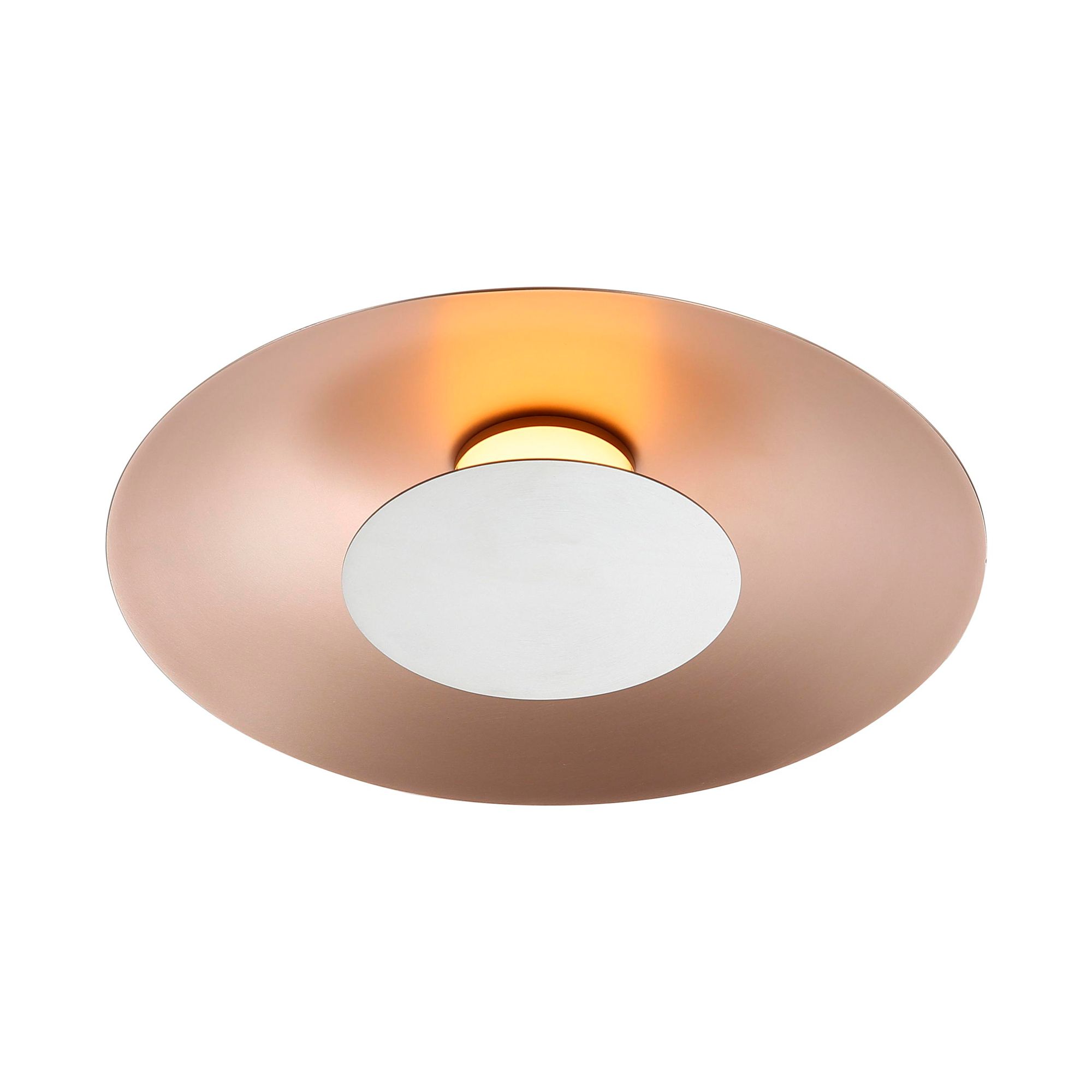 Image 4 Luma LED Flush Mount - 12" in French Gold with Sand Nickel Shade more views
