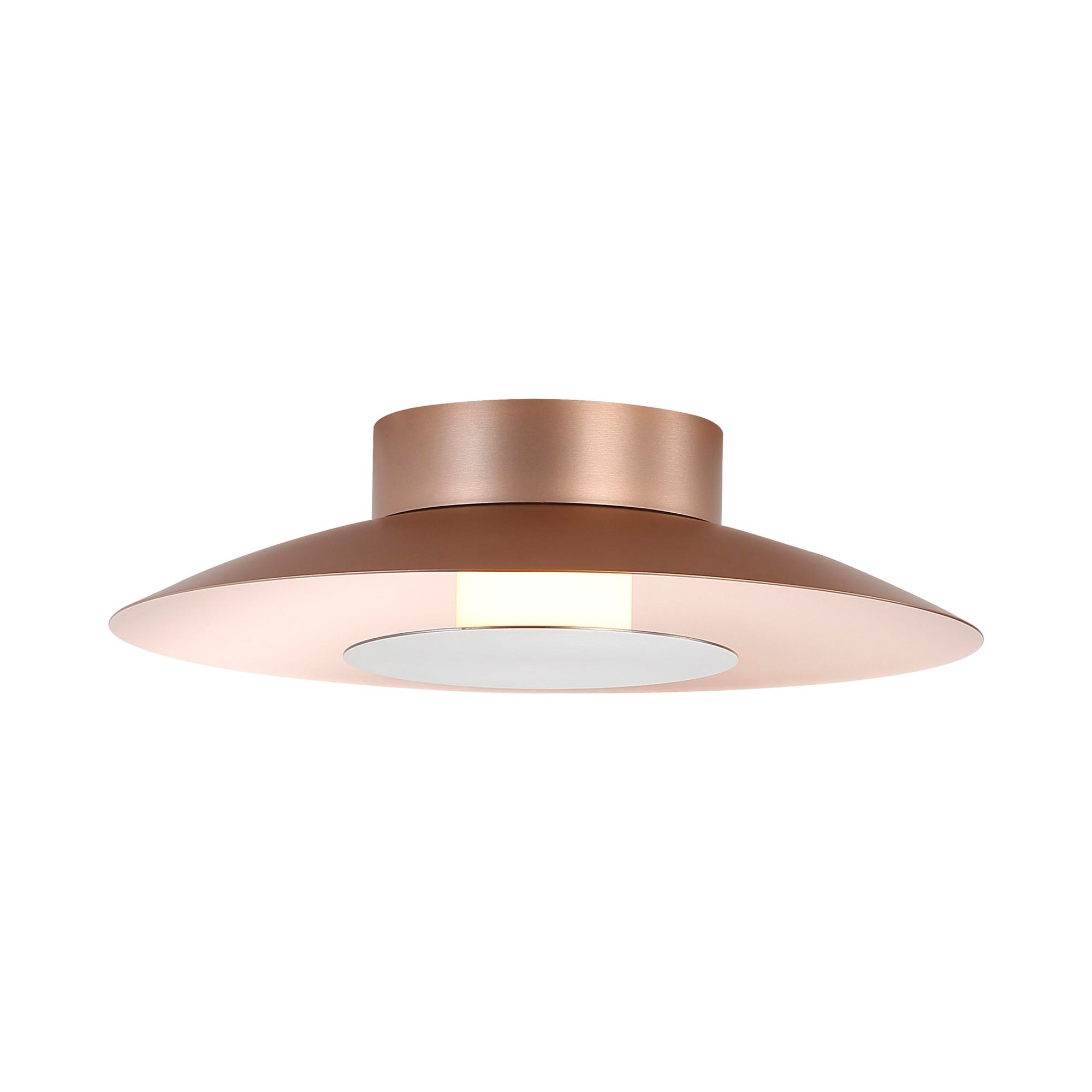 Image 5 Luma LED Flush Mount - 12" in French Gold with Sand Nickel Shade more views