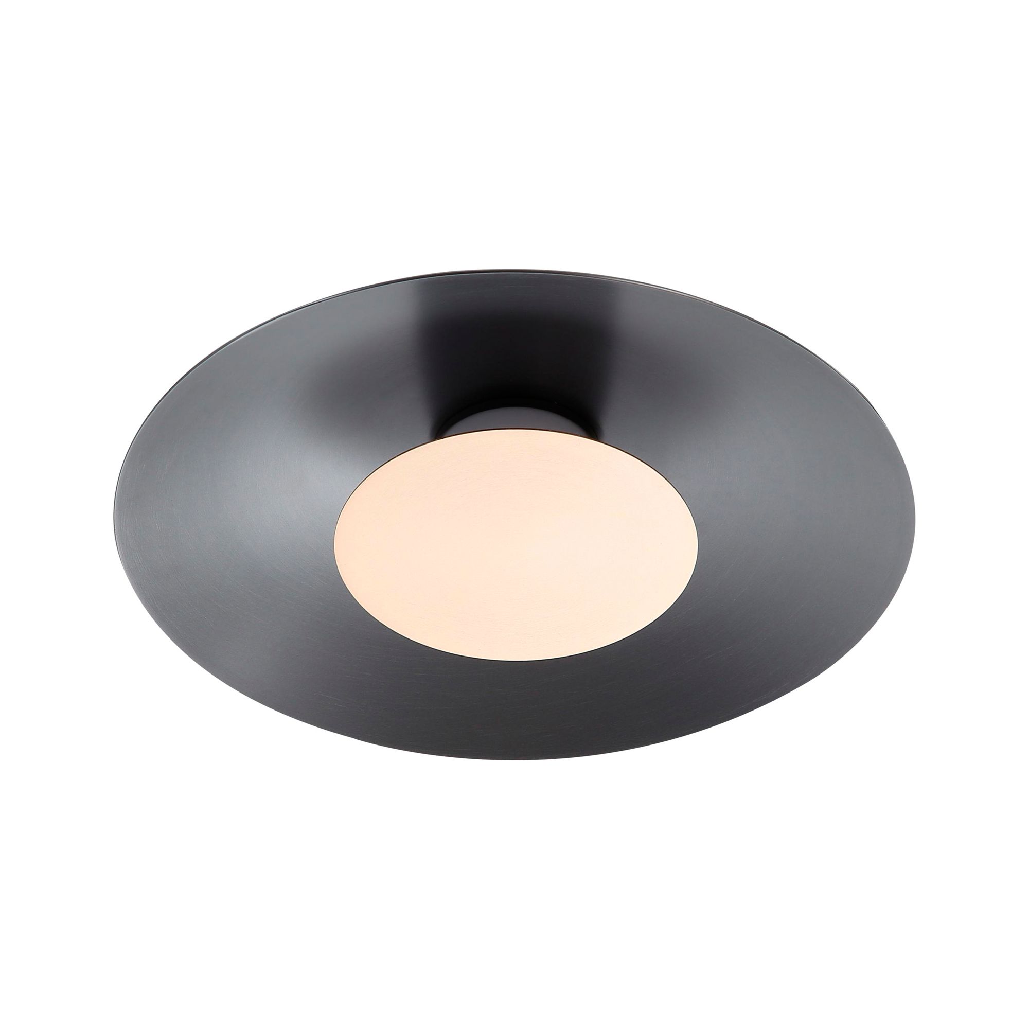 Image 4 Luma LED Flush Mount - 12" in Graphite with French Gold Shade more views