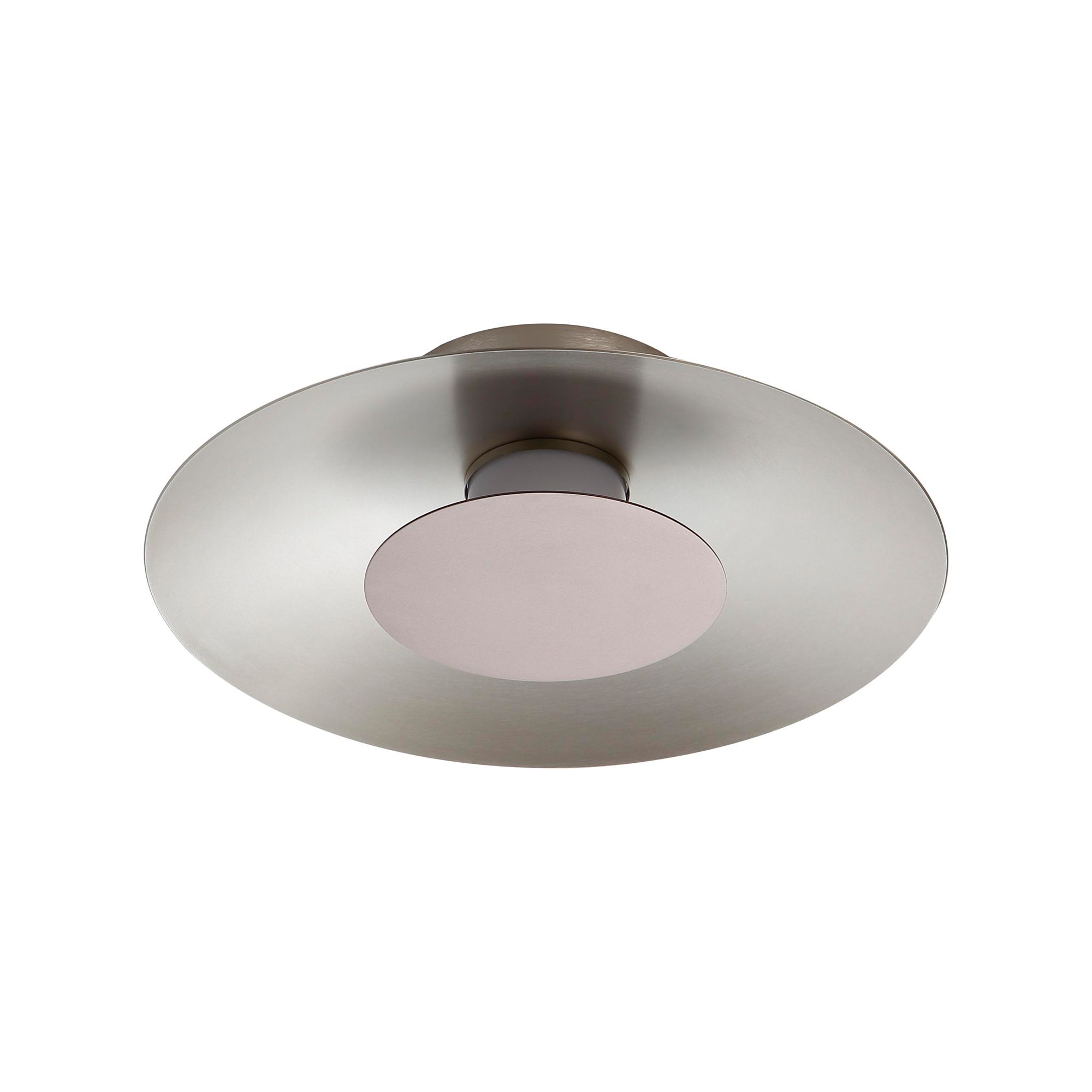 Image 4 Luma LED Flush Mount - 12" in Sand Nickel with Coffee Silver Shade more views