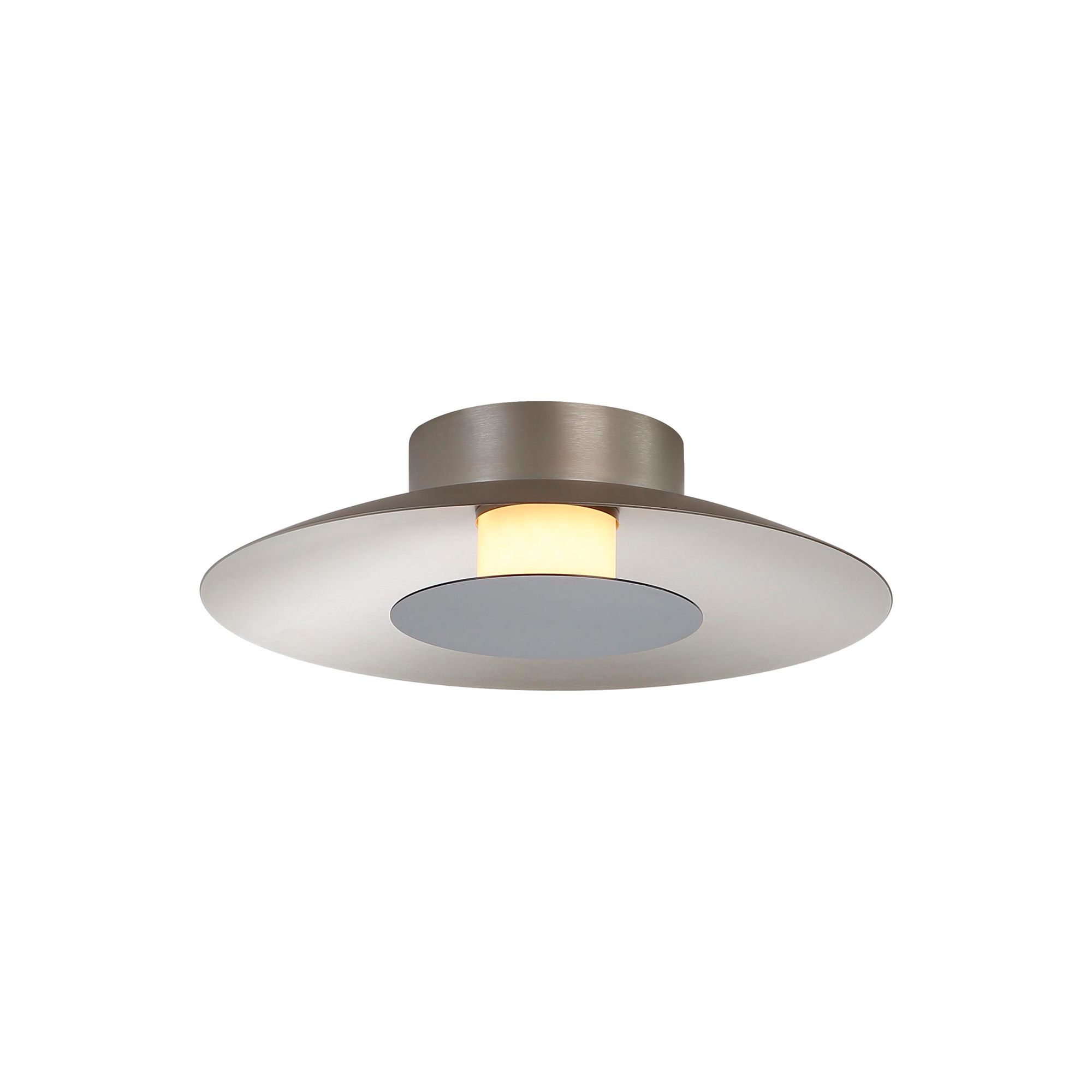 Image 2 Luma LED Flush Mount - 12" in Sand Nickel with Graphite Shade more views