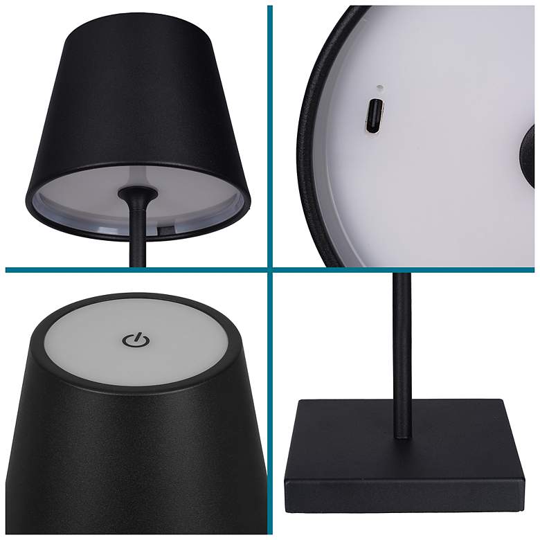 Image 7 Lumea Touch 14.95" High Black LED Accent Lamp more views