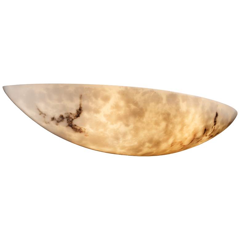 Image 2 LumenAria 5" High Faux Alabaster Large Sliver Wall Sconce