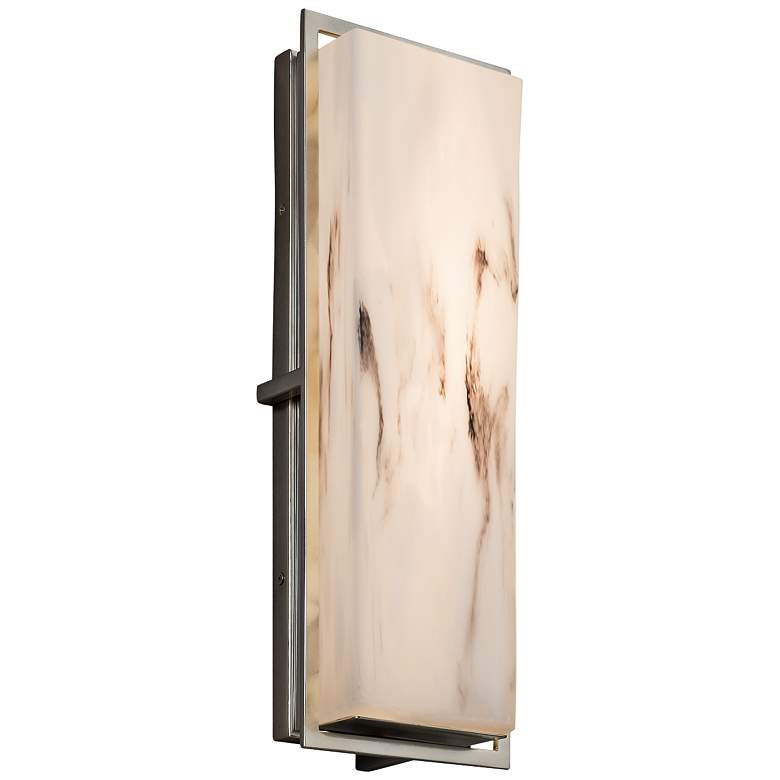 Image 1 LumenAria Avalon 18" High Brushed Nickel LED Outdoor Wall Light