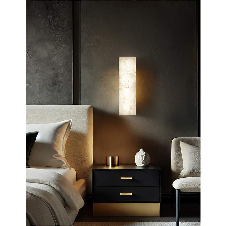 Image 5 LumenAria Medley 17" High ADA Alabaster Rocks LED Wall Sconce more views