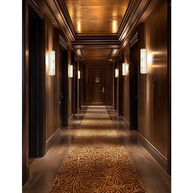 Image 6 LumenAria Medley 17" High Faux Alabaster LED ADA Wall Sconce more views