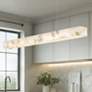 Thumbnail1 of LumenAria Medley 48" Wide Alabaster Rocks LED Linear Pendant