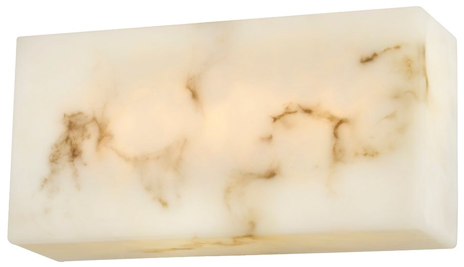Image 3 LumenAria Medley 5" High Faux Alabaster Resin LED Wall Sconce more views