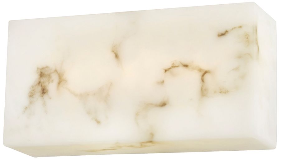 Image 5 LumenAria Medley 5" High Faux Alabaster Resin LED Wall Sconce more views