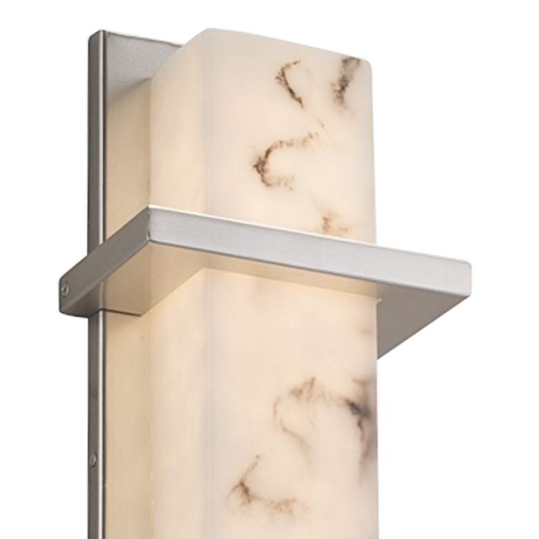 Image 2 LumenAria Monolith 48 inch High Nickel LED Outdoor Wall Light more views