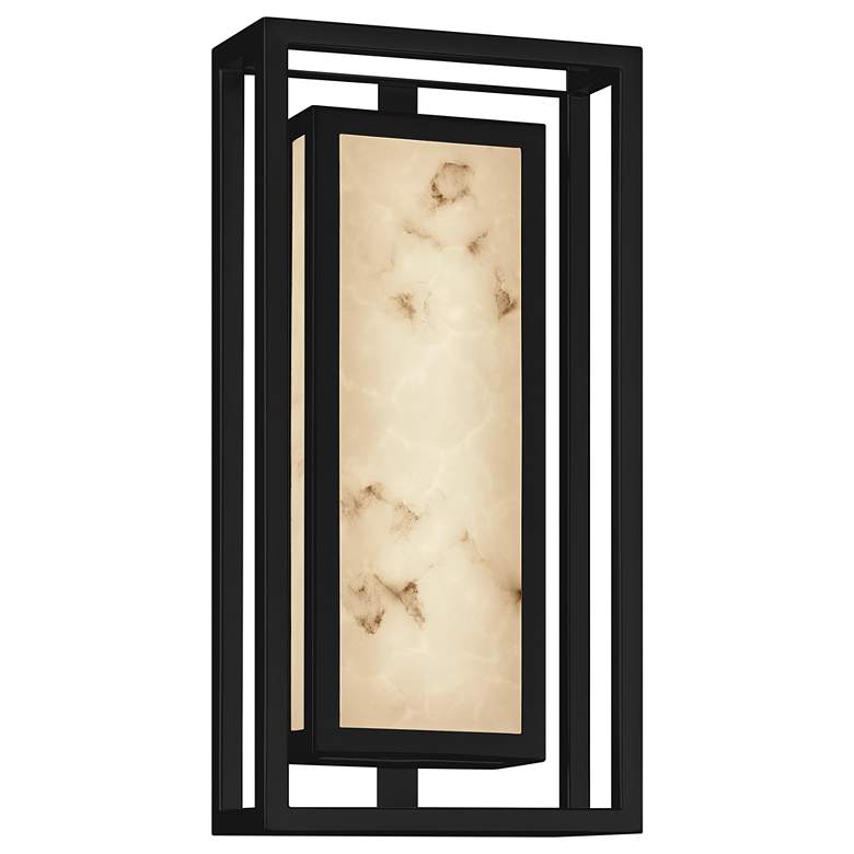 Image 1 LumenAria™ Bayview 15"H Black LED Outdoor Wall Light