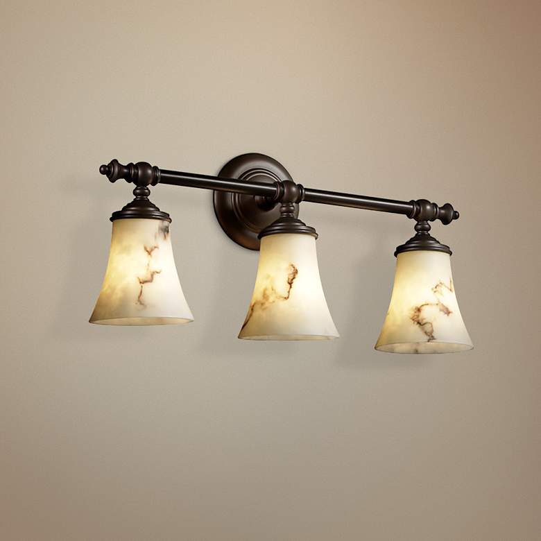 Image 1 LumenAria Tradition 22 3/4"W Bronze 3-Light Bath Light