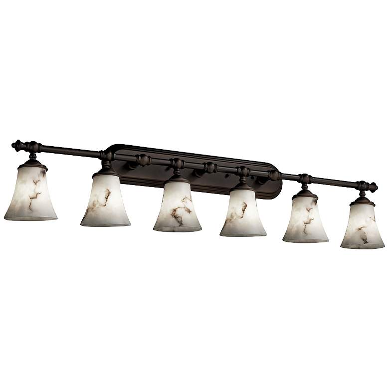 Image 2 LumenAria Tradition 48 inchW Dark Bronze 6-Light Bath Light