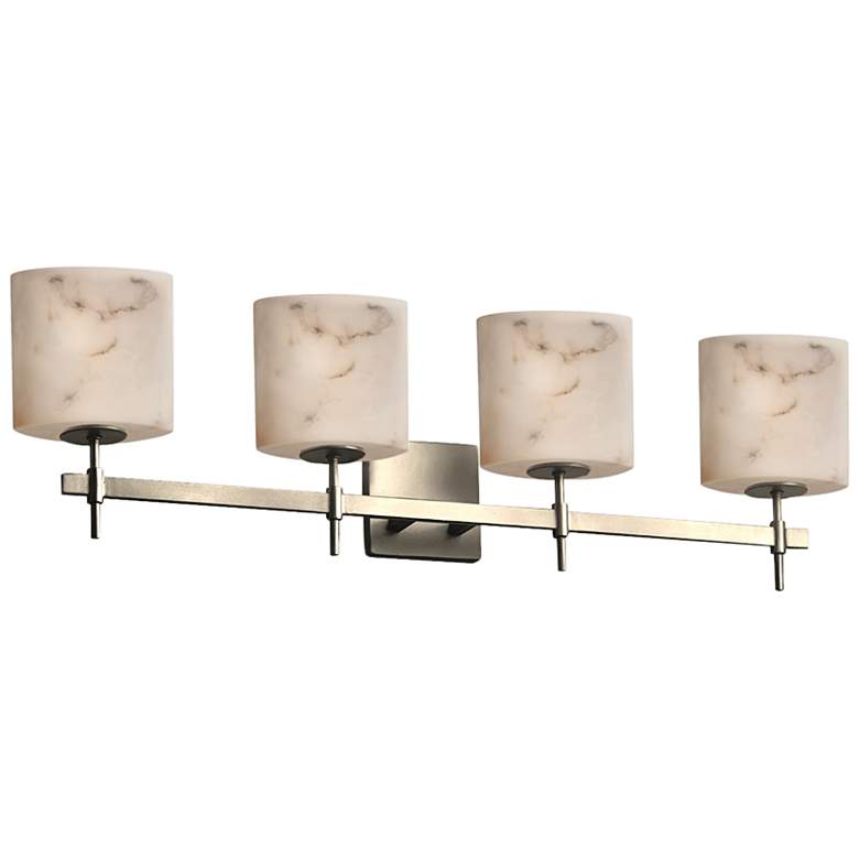 Image 1 LumenAria Union 33 1/2 inchW Brushed Nickel LED 4-Light Bath Light