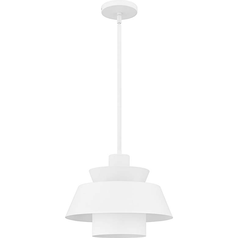 Image 2 Lumi 1-Light Matte White Pendant more views