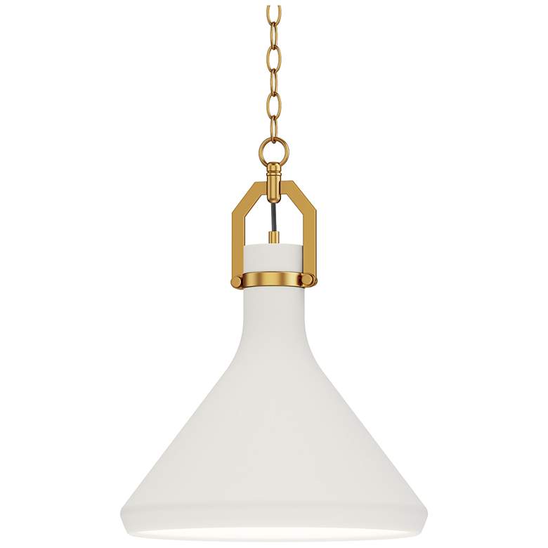 Image 1 Lumi 13" White Plaster Pendant