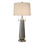 3_Lumi Silver 36.5" High Silver Ribbed Glass Table Lamp more views