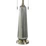 4_Lumi Silver 36.5" High Silver Ribbed Glass Table Lamp more views