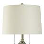 5_Lumi Silver 36.5" High Silver Ribbed Glass Table Lamp more views