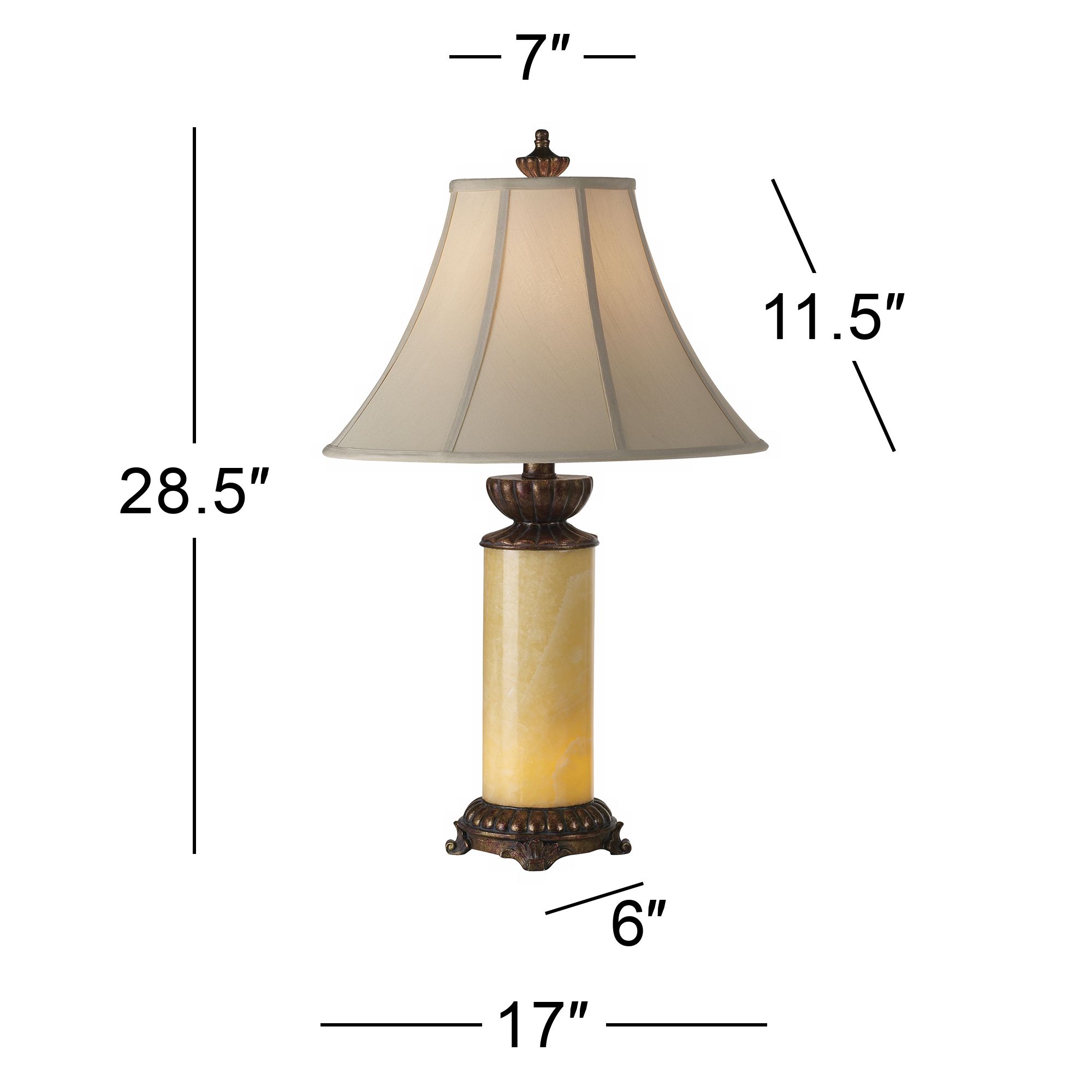 Lumiere 28 1/2" High Onyx Stone Night Light Table Lamp