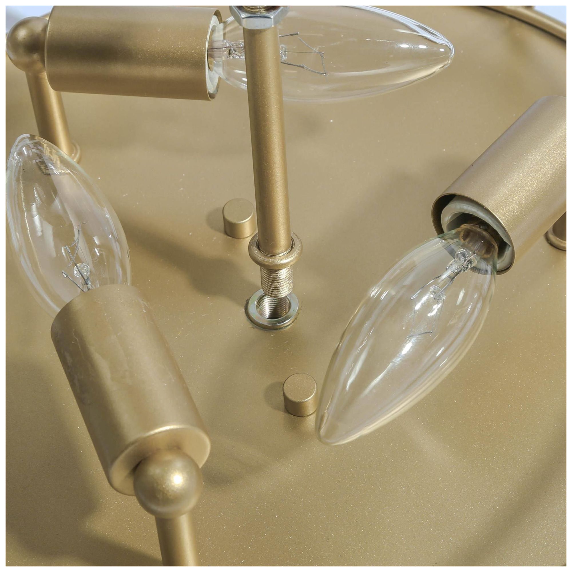 Lumina 12.6"W Modern Gold 3-Light Drum Water Glass Flush Mount