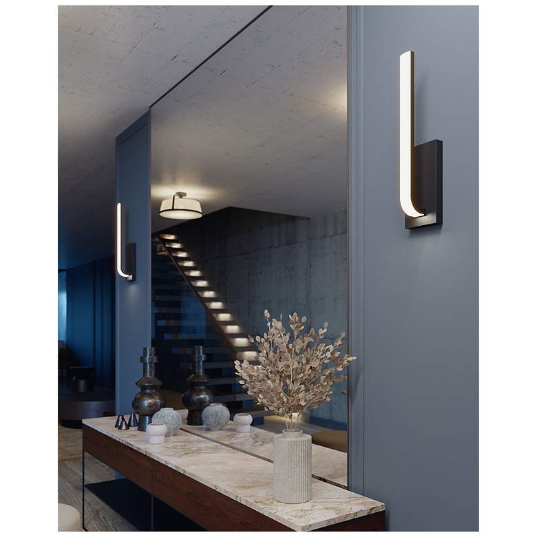 Image 2 Lumina 20" High Black LED Sconce more views