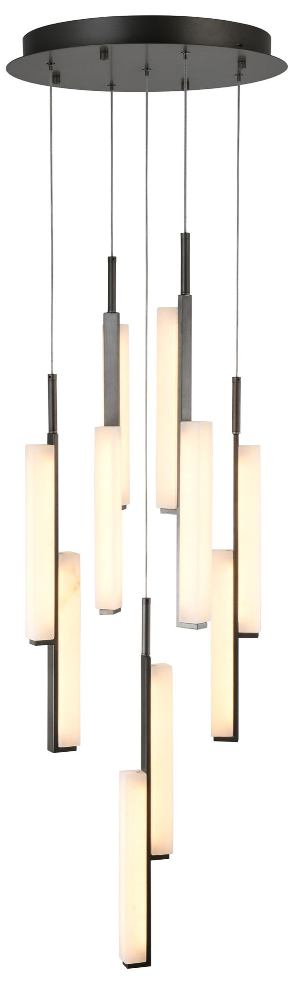 Image 2 Lumina 20" Wide 10-Light Forged Bronze Pendant more views