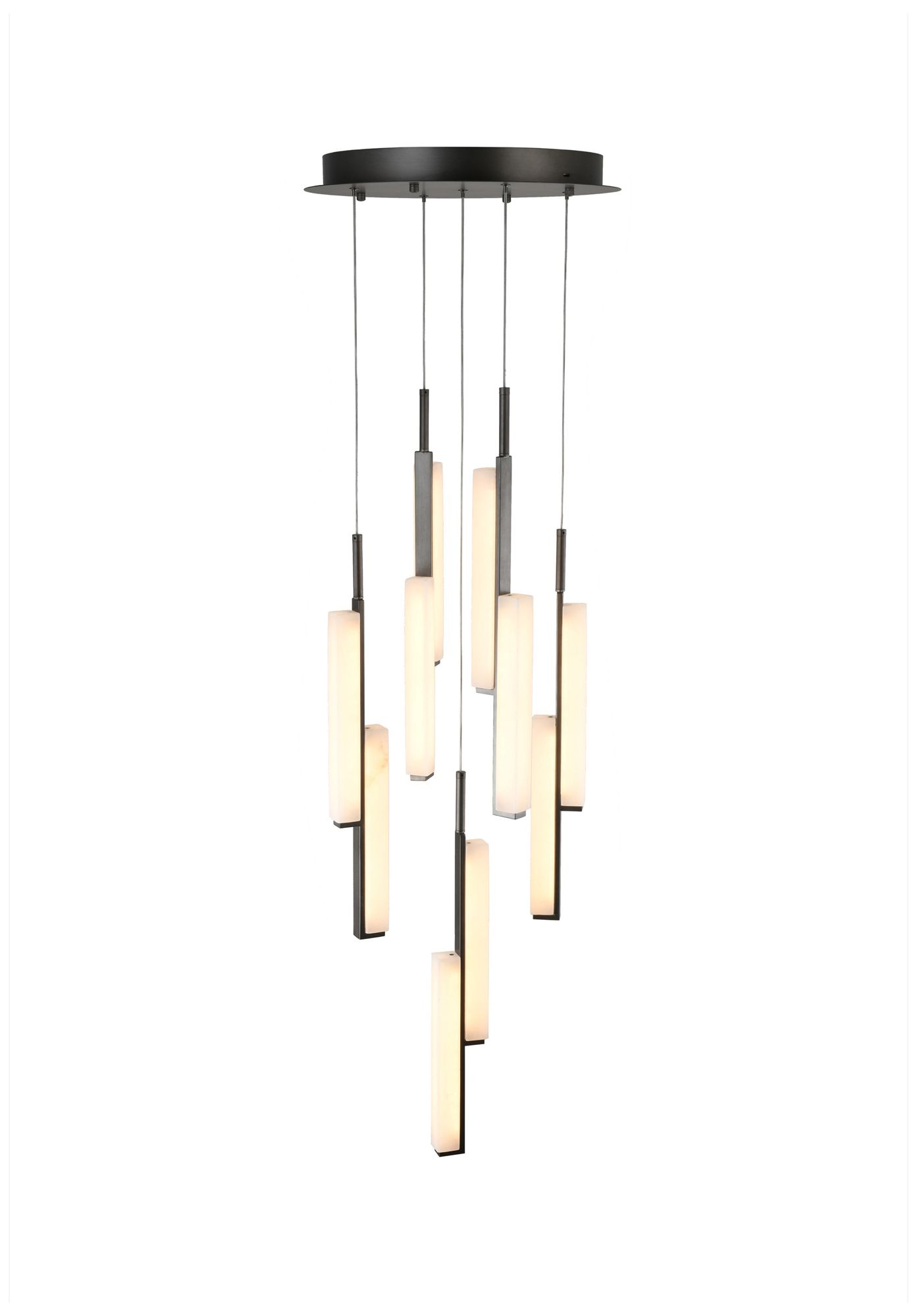 Image 5 Lumina 20" Wide 10-Light Forged Bronze Pendant more views