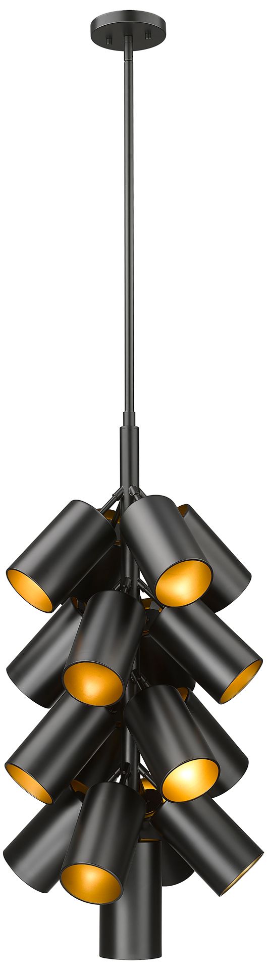 Lumina by Z-Lite Matte Black 17 Light Chandelier