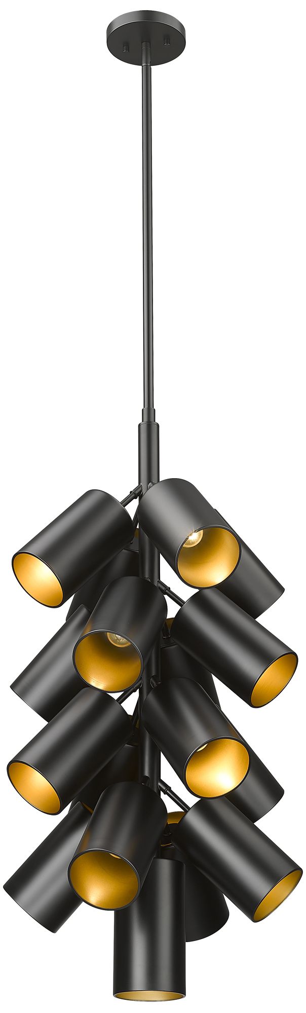 Image 5 Lumina by Z-Lite Matte Black 17 Light Chandelier more views
