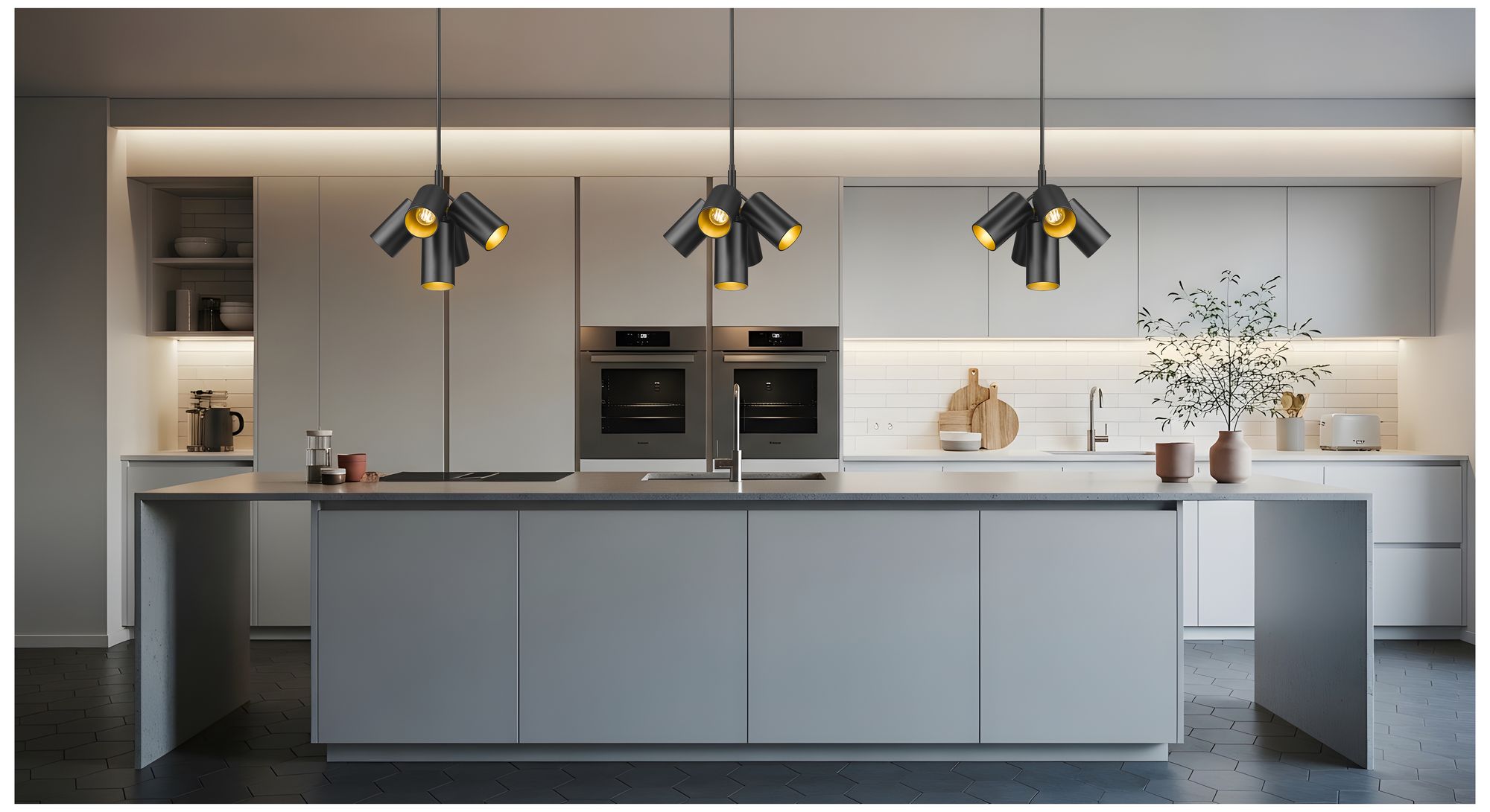 Thumbnail3 of Lumina by Z-Lite Matte Black 5 Light Chandelier more views