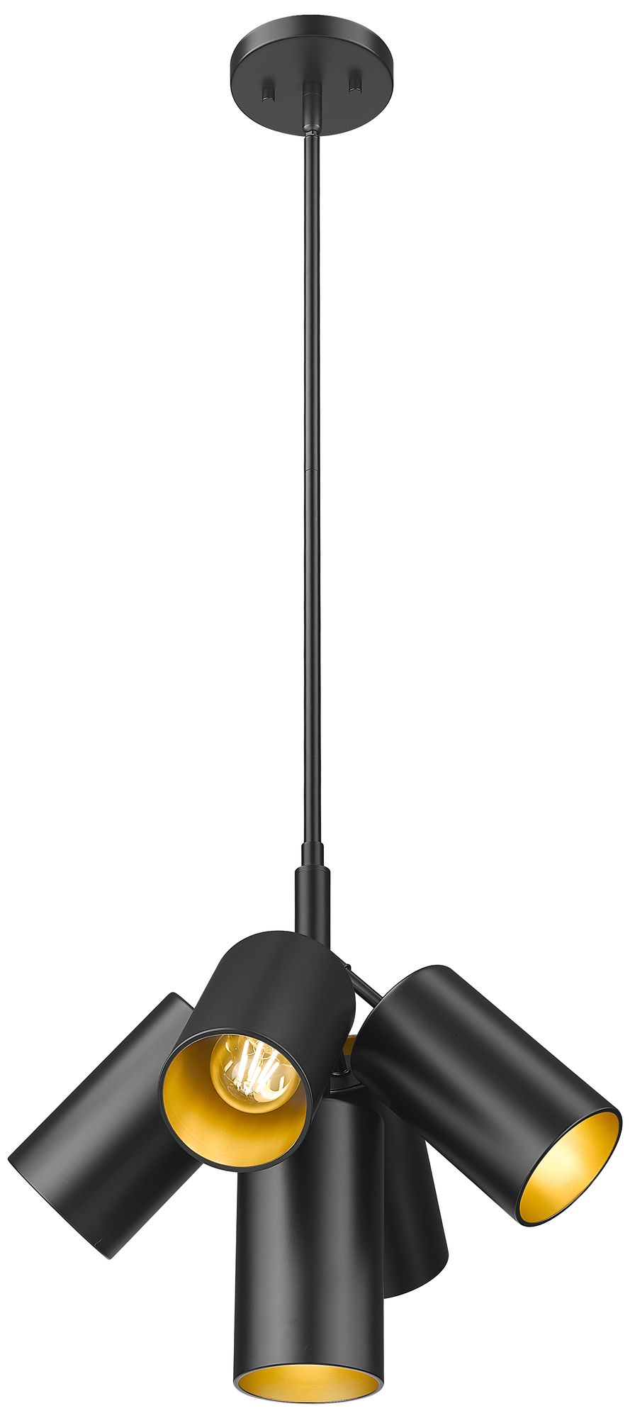 Lumina by Z-Lite Matte Black 5 Light Chandelier