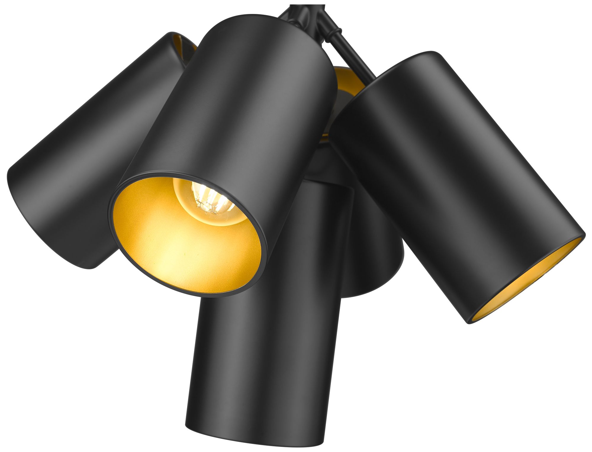 Lumina by Z-Lite Matte Black 5 Light Chandelier