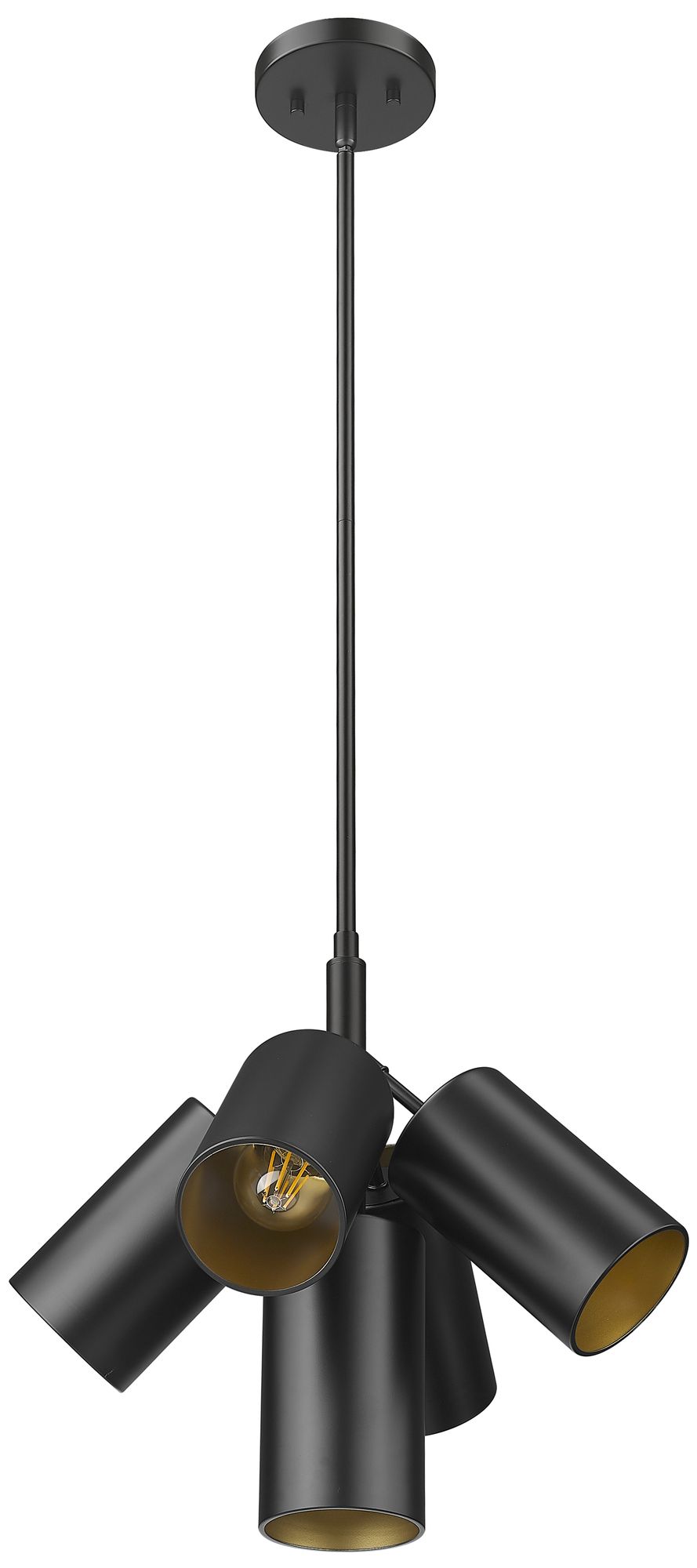 Lumina by Z-Lite Matte Black 5 Light Chandelier
