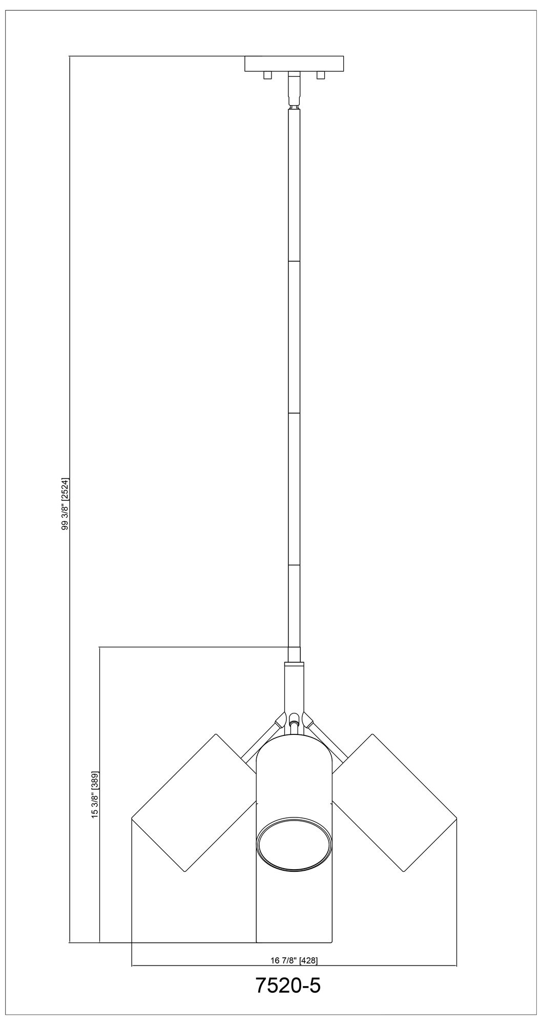 Lumina by Z-Lite Matte Black 5 Light Chandelier