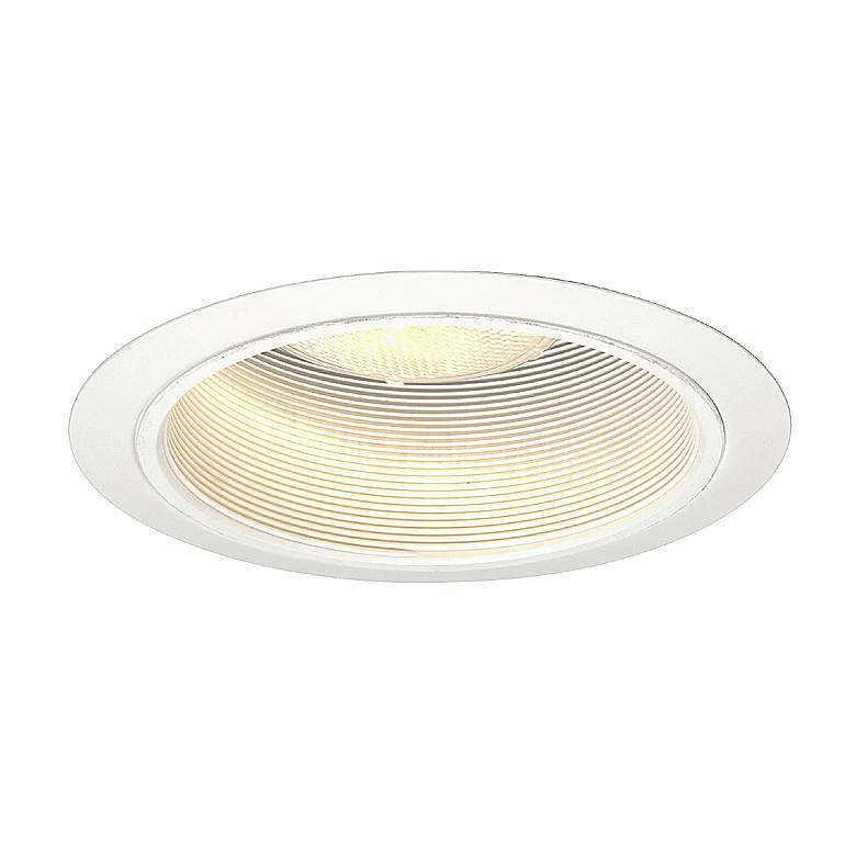Image 1 Luminaire™ 6" Line Voltage White Baffle Recessed Light