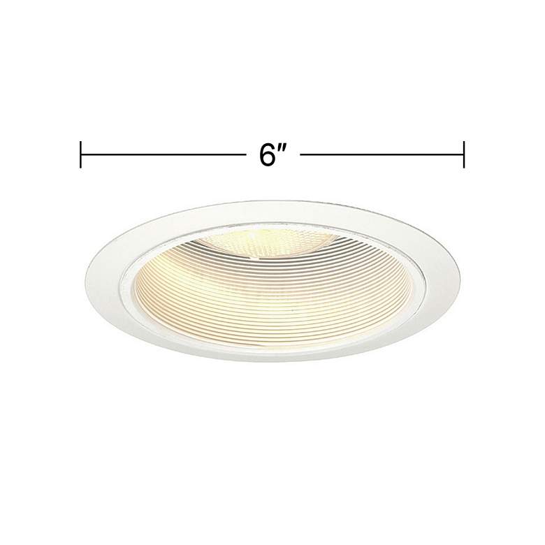 Image 2 Luminaire&#8482; 6 inch Line Voltage White Baffle Recessed Light more views