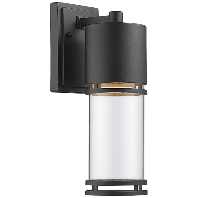Image 1 Luminata 13 3/4" High Black LED Outdoor Wall Light