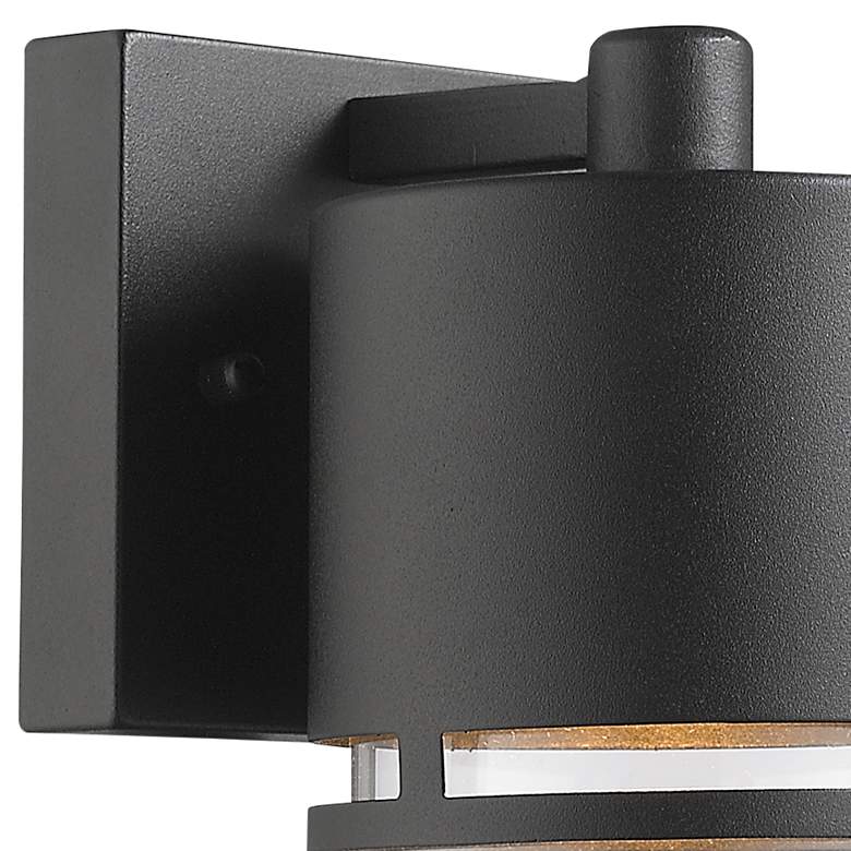 Image 3 Luminata 9" High Black LED Outdoor Wall Light more views