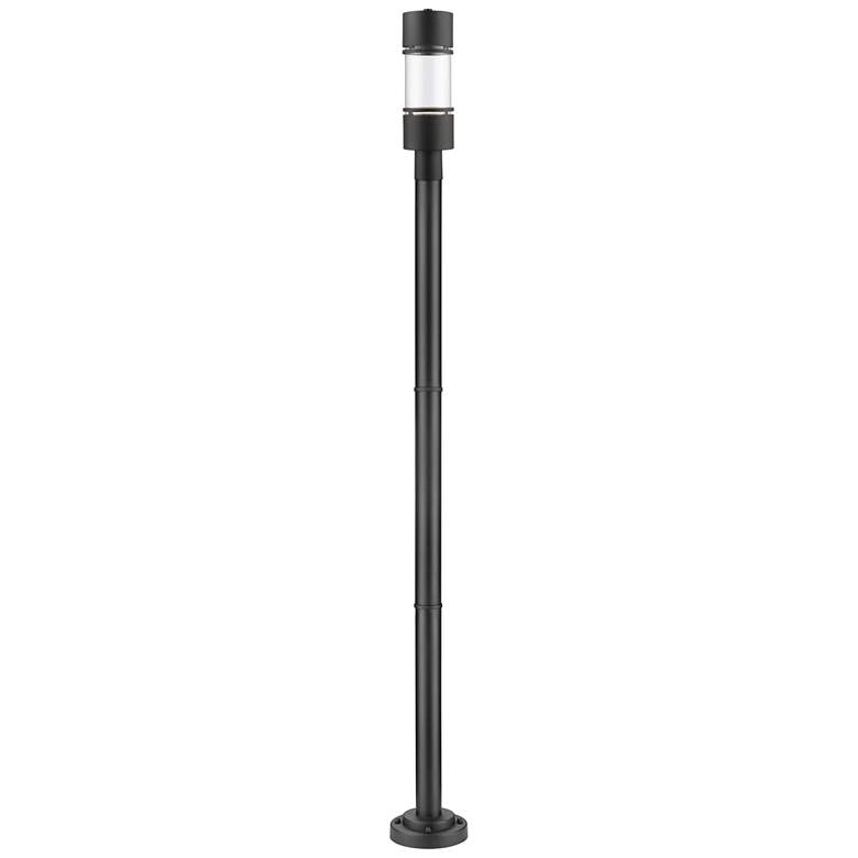 Image 1 Luminata 95 1/4" High Black Metal LED Outdoor Post Light