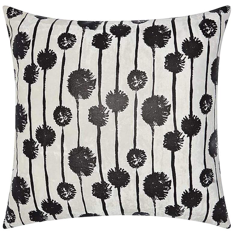 Image 1 Luminecence Black Metallic Dandelions 20" Square Pillow