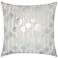 Luminecence Silver Metallic Dandelions 20" Square Pillow 