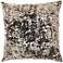 Luminescence Black Gold Abstract 20" Square Throw Pillow